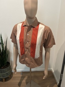 Vintage 50’s/60’s Striped Beach Shirt Jac Short Sleeved Shirt Rockabilly