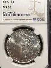 MS 63 Graded 1899 Year Morgan US Dollars (1878-1921) for sale | eBay