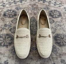 Sam Edelman Cream Neutral Classic LORAINE Minimalist Preppy Loafer Womens 8M
