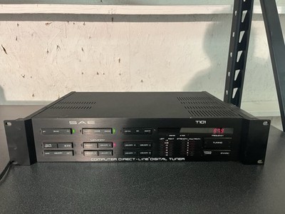 SAE T101 Digital AM/FM Tuner   Powers On   Rack Mount Ears   Vintage Hi-Fi