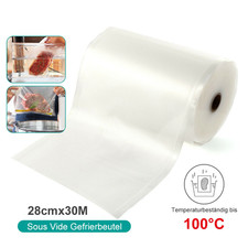 30 Meter 20/28CM Vakuumbeutel Vakuumrollen Vakuumierer alle Größen Sonderaktion