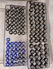 129 Pieces Large Hole Beads, Assorted Craft Beads Light  Dark Blue  Black