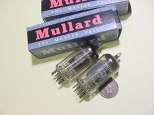 MULLARD BLACKBURN 12AX7 TUBE PAIR (1958 f92-series long plate strong tested) ***