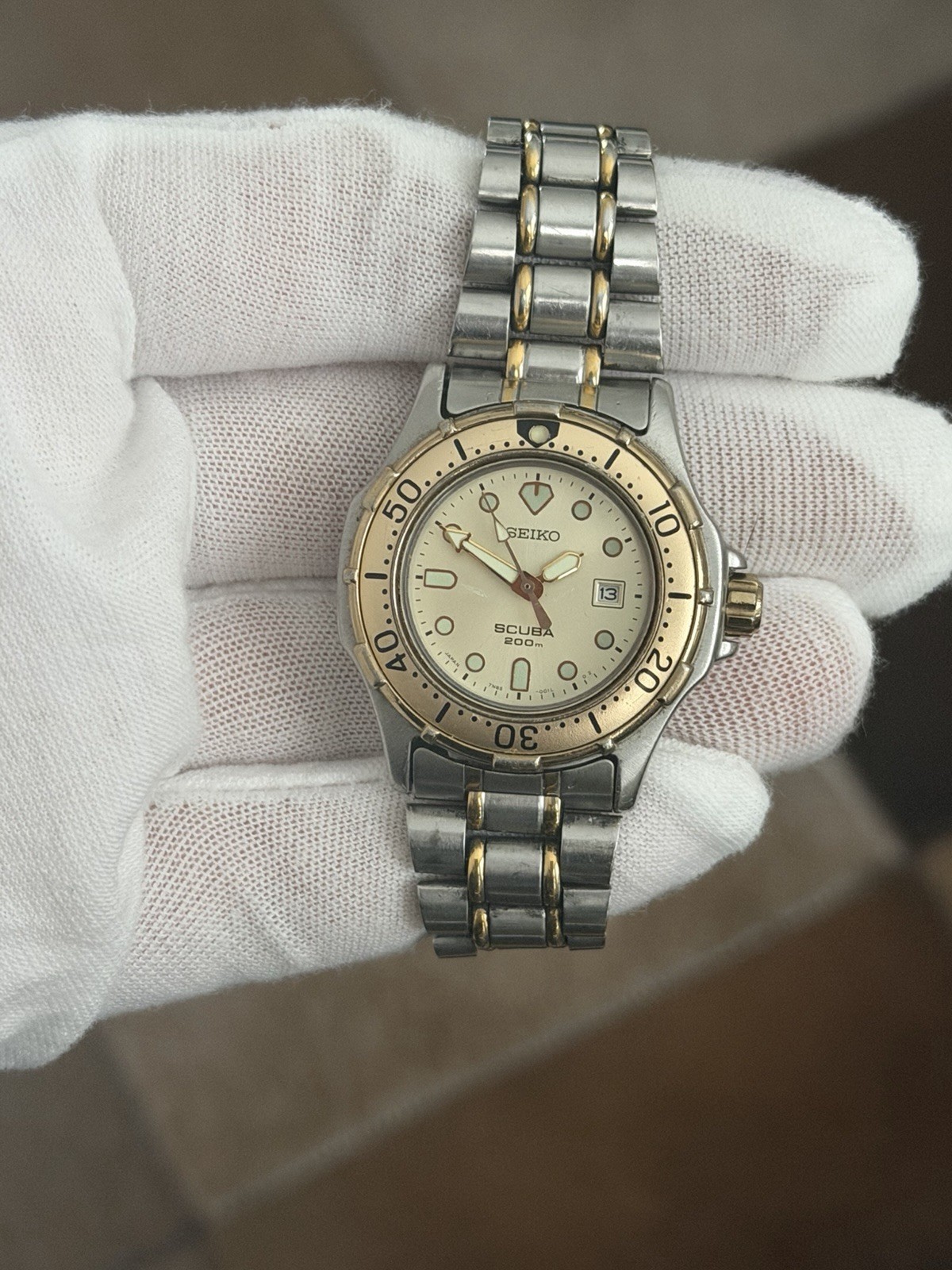 Rare Vintage Seiko Scuba 7N85-0010 Quartz Diver Sports Watch JDM 1990s