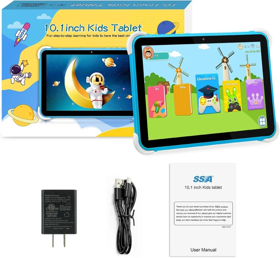 Kids Tablet 10 Inch for Kids Android 14,3GB+64GB,8-Core CPU,2.4/5G WiFi - Image 4 of 4