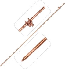 4' Ground Rod - 3/8" Copper Bonded Grounding with Wire Clamp, Earth Rod...