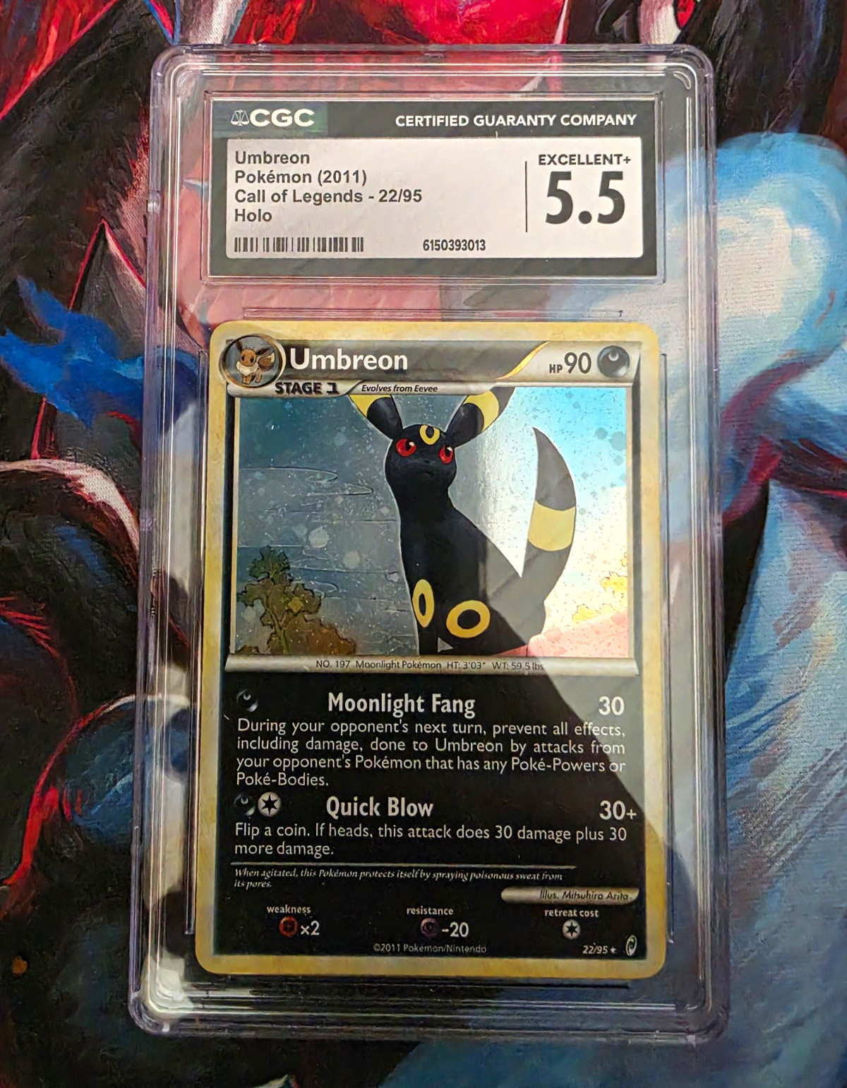 Pokemon TCG Call of Legends Umbreon Holo Rare 22/95 English CGC 5.5 2011