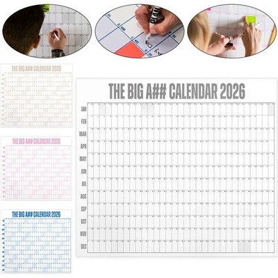2026 Full-Year Wall Calendar Bigass Calendar Täglicher Gebrauch Dry Erase