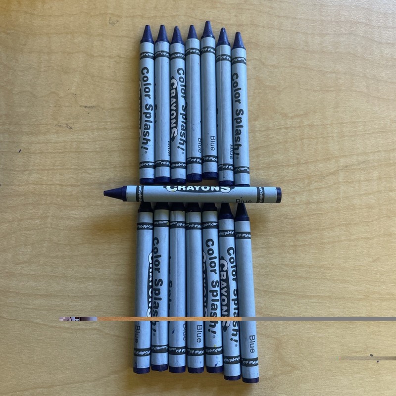 Color Splash Blue Crayons Lot Of 15