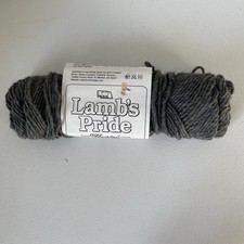 Lamb's Pride Worsted Yarn Wool Mohair Blend Charcoal Gray Made in USA 4oz