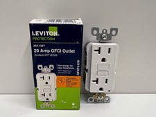 NEW IN BOX LEVITON 20A 125V SELF-TEST GFCI OUTLET WHITE GFNT2-KW