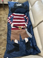 The Company Store Lacrosse Kids Slumber Sleep Bag Pirate Theme 64”x30”