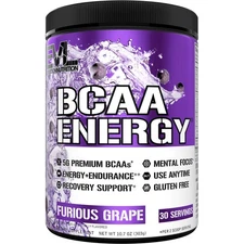 EVL BCAAs Amino Acids Pre Workout Powder Muscle Recovery Furious Grape