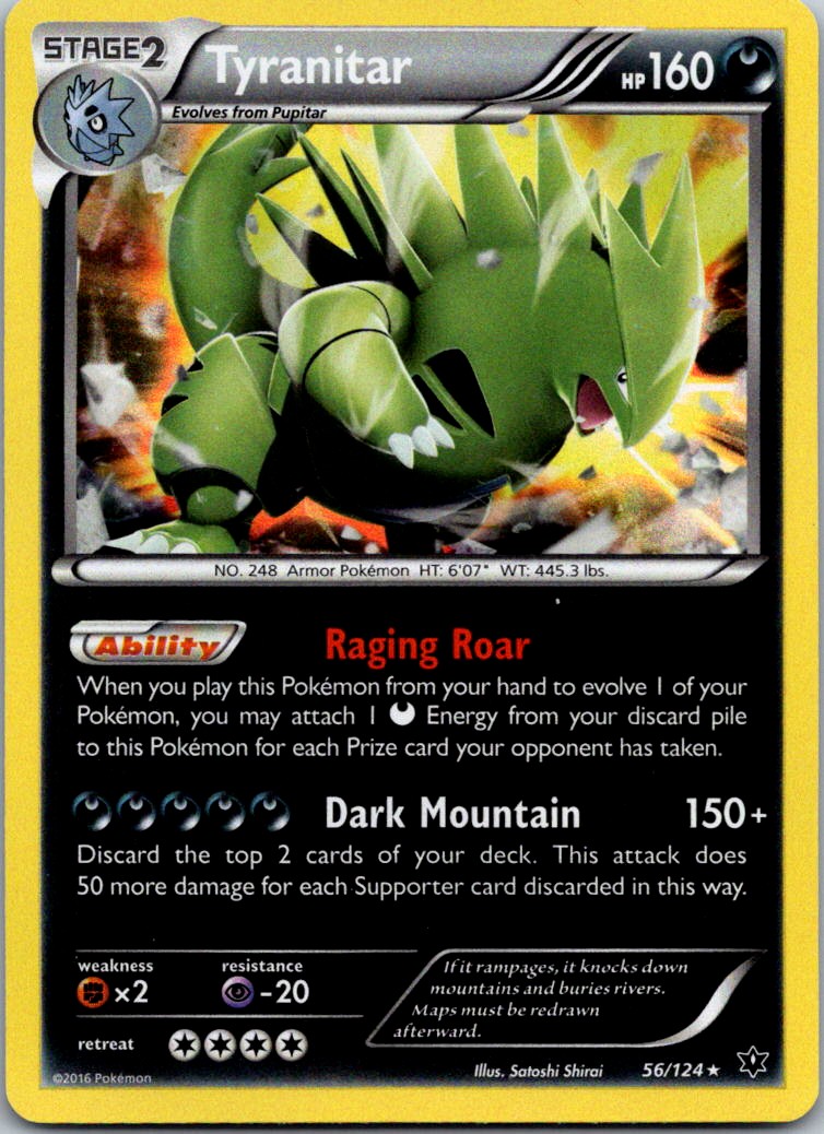 Tyranitar - (Cosmos Holo) 056/124 Miscellaneous Cards & Products NM