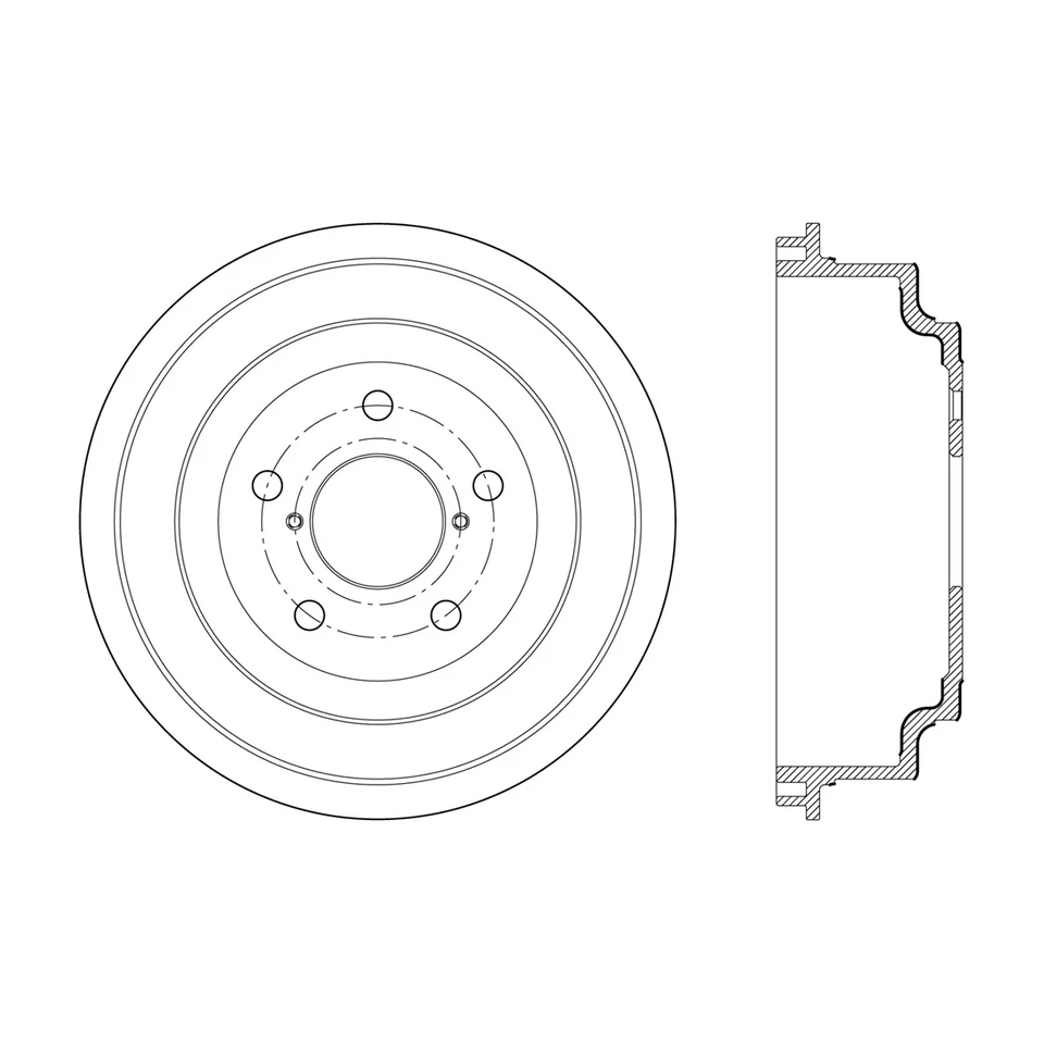 Rear Brake Drum fits 2005 2006 2007 2008 2009-2011 Dodge Dakota 2011 Ram Dakota - Image 3 of 4