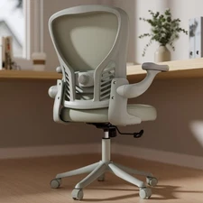Ergonomic Mesh Office Chair with 3D Arms Home Desk Chair Mid Back Computer Chair