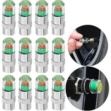 12pcs Tire Pressure Monitor Valve Stem Cap Sensor Indicator, 2.4Bar 36PSI Pressu