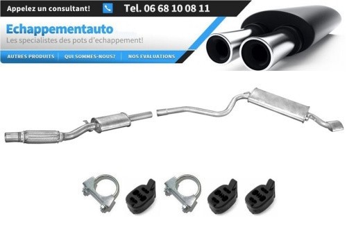 Silencieux intermédiaire et pot échappement arrière Fiat Cinquecento 1.1 Sporting