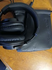 Audio-Technica Studio Headphones Barely Used Black In Color With Bag