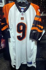 VINTAGE REEBOK CARSON PALMER BENGALS JERSEY 54 #9 XL  WHITE BLACK ORANGE NFL USC