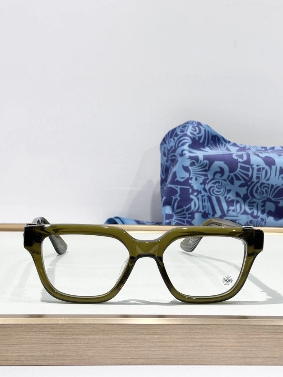 Chrome Hearts Vagillionaire II Eyeglasses Frame Olive Green Luxury