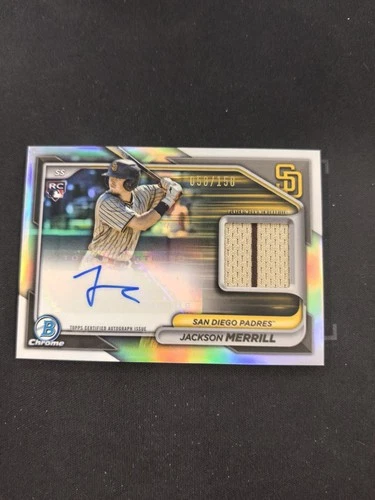 2024 Topps Bowman Chrome Jackson Merrill Rookie Patch Auto #BCAR-JM /150