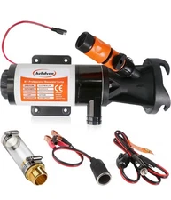 RV Macerator Pump 12V,Portable Macerator Waste Pump,12Gpm Suction 3.2 Feet Lift