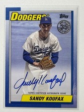 Sandy Koufax Topps Autograph Dodgers 634790