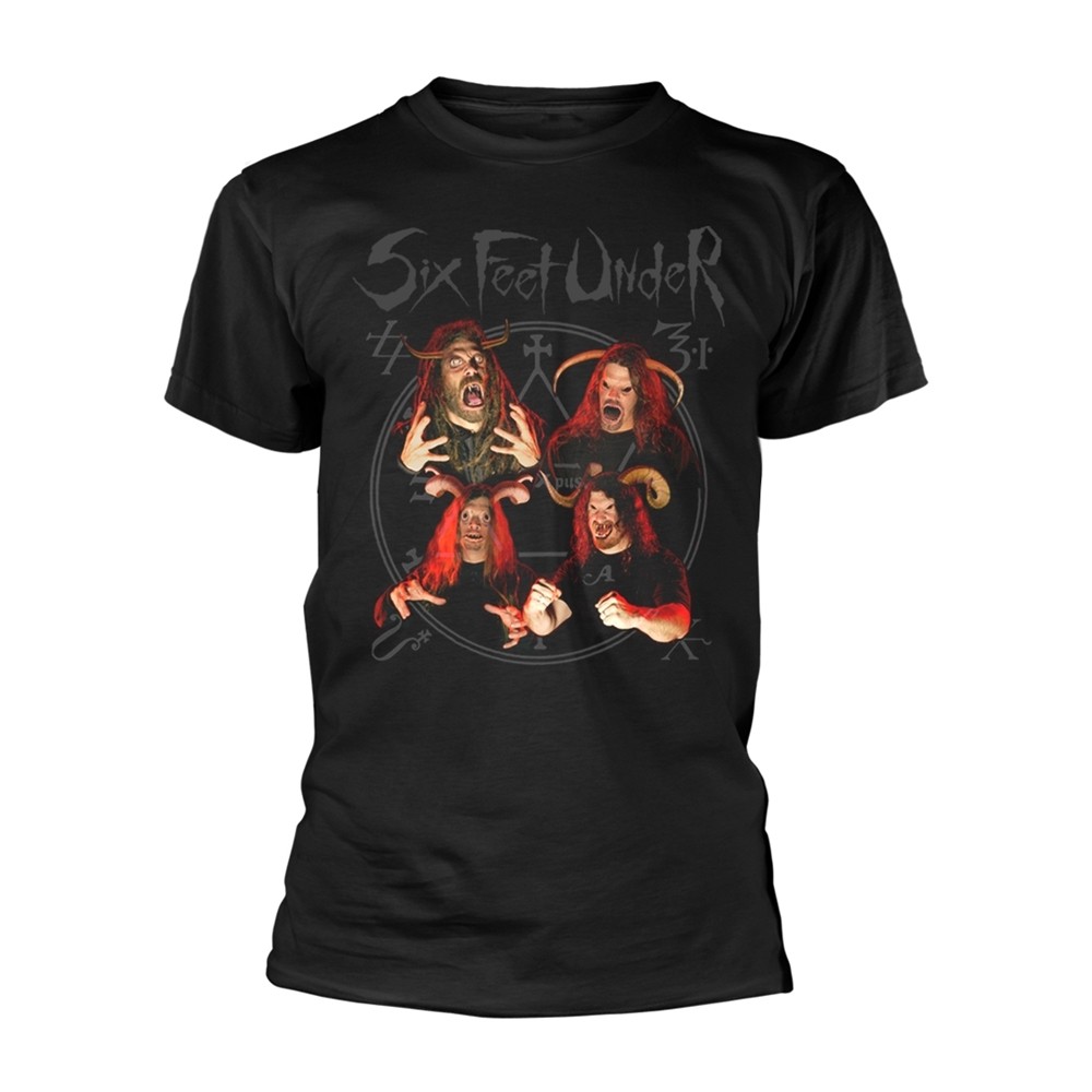 SIX FEET UNDER - ZOMBIE BLACK T-Shirt, Front - Back Print Large