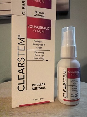 CLEARSTEM Bounceback Serum Collagen Tri-Peptide Argan Anti-Aging 1 fl oz / 29mL