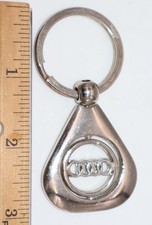Audi Logo Metal Keychain Triangle Design 3.5 Inches Silver Finish