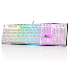 RK ROYAL KLUDGE RK920 Full Size Mechanical Keyboard, Rainbow Backlit Gaming K...