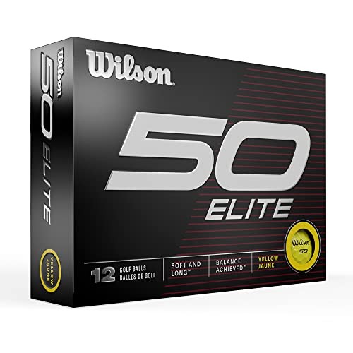 Wilson Fifty Elite Golf Balls - 12 Pack, Yellow 