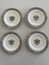 SET 4 LENOX AUTUMN bread plates, 6 3/8" across, gold backstamp EUC