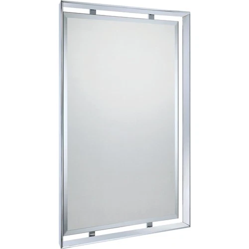 Quoizel UPRZ53426 Chrome Uptown Ritz 34" X 26" Rectangular Decorative Mirror - Picture 3 of 3
