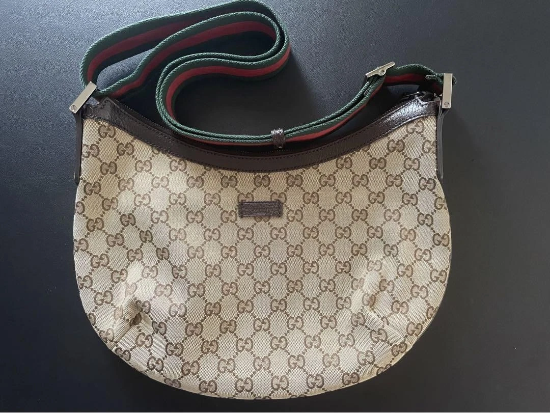 Sac à bandoulière Gucci motif Gg forme lune moyenne sac à main créateur sac à main luxe