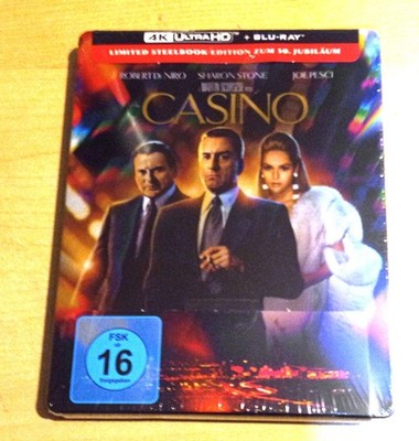 CASINO UNCUT ROBERT DE NIRO LIMITIERTE STEELBOOK EDITION 4K BLU RAY +BLU RAY NEU