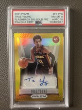 2021 PANINI PRIZM FLASHBACK SIGNATURES #FSTYG TRAE YOUNG FLASHBACK SIG-GOLD PRZ