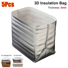5Pcs Delivery Carrier Aluminum Foil Bag Ice Cold Warm Cooler Bag  Drink Storage