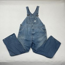 Vintage Big Mac Denim Square Back Bib Overalls Men  s 42x29 Workwear Farm