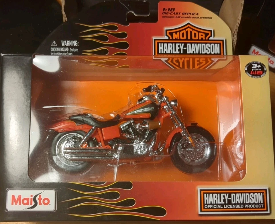 Lot Of 4  Harley Davidson Die Cast Motorcycles 1:18 Scale New In Package 🏍️ - Image 3 of 4
