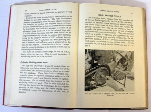 BSA 1931-1953 Pearsons Motorcycle Maintenance Handbook 1955 6th Edition - Picture 6 of 8