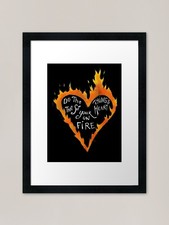 Do what sets your heart on fire (wh Framed Wall Art Poster Canvas Print Picture