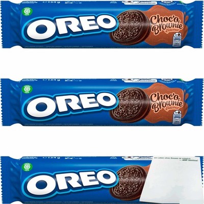 Oreo Choco´s Brownie Kekse 3er Pack 3x154g Packung usy Block