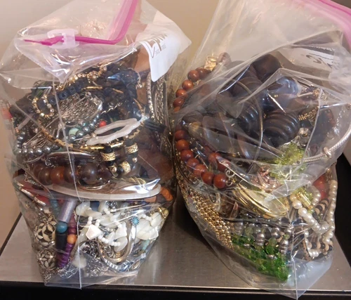Costume Jewelry Lot 9.30 Lbs Vintage to Mod Wearable Craft Repurpose