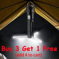 Foldable Camping LED Lamp USB Rechargeable Tent Light Flashlight Hiking Lantern