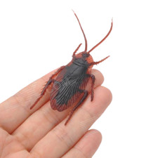 MAGNETIC RUBBER ROACH Cockroach Magnet Fake Prank Joke Toy Gag Scary Funny Stick