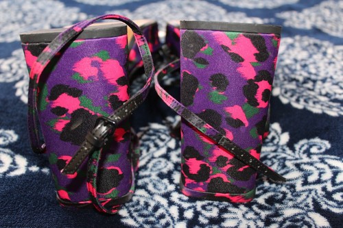 Rare ZARA Pink / Purple Camouflage Women's Platform Heels (Size 7.5) NWT *READ** - Picture 8 of 12