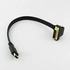 HDMI-compatible to DVI 24+1 Pin Right Angle Male Video Converter Flat Slim Cable