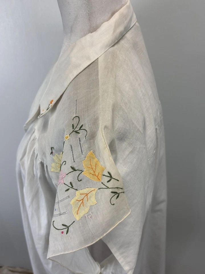 Blusa Cali Div Of Carry Back Floral Bordada Talla 44 Cottage Core Prairie Boho Foto 3 de 4